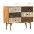 thumbnail image 4 of vidaXL Sideboard with Printed Pattern 90x30x70 cm Solid Mango Wood, 4 of 5