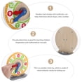 thumbnail image 4 of Wooden Teaching Clock Math Learning Teaching Clock Learning Time Clock Prop, 4 of 6