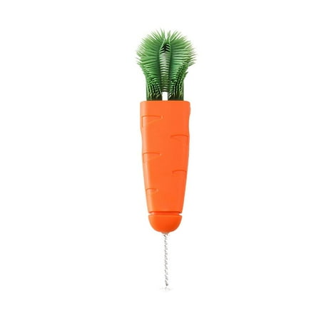 

Famure 3-in-1 Cup Lid Cleaning Brush - Mini Water Bottle Cleaner - Detail Brush Straw Cleaner Tools Carrot Clean Brushes for Nursing Bottle Cups Cover