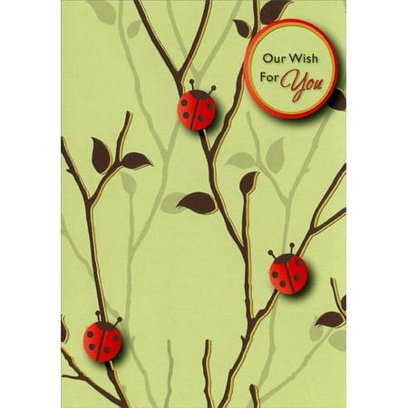 Designer Greetings Three Ladybugs on Branches Mother's Day Card