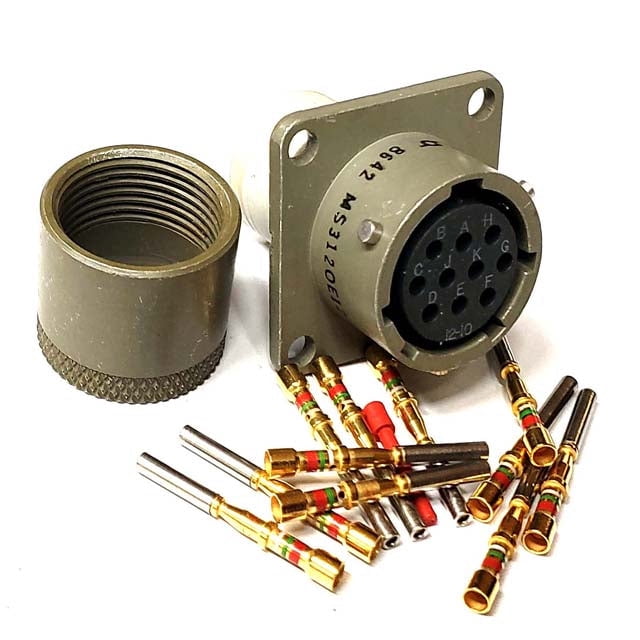 MS3120E12-10S - MIL SPEC CIRCULAR JACK 10S CHMT 7.5A/600V