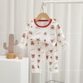 thumbnail image 2 of Ropa de otoño e invierno para niños y niñas, de licra, antibacteriana, sin huesos, pantalones largos, traje de algodón, pijama de clase A para el hogar, 2 of 3
