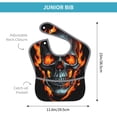 thumbnail image 4 of Hirioo Flame Metal Skull for Baby Waterproof Pocket Bib Adjustable Closed for Babies Toddlers with Large Pocket 6-24Months, 4 of 8