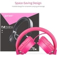 thumbnail image 4 of Gorsun Auriculares para niños, ligeros estéreo con cable para niños pequeños, diadema ajustable para niños para teléfonos inteligentes, auriculares con almohadilla para computadora (rosa), 4 of 5