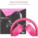 thumbnail image 4 of Gorsun Auriculares para niños, ligeros estéreo con cable para niños pequeños, diadema ajustable para niños para teléfonos inteligentes, auriculares con almohadilla para computadora (rosa), 4 of 5