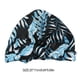 thumbnail image 5 of Bewildely Ducha Cabello seco Gorros de baño Estampado de flores Banda elástica impermeable Hem Cover Beanie Turban Hat Mujeres Niñas Black leaf Type3 NO3 Bewildely HA062078-21B, 5 of 5
