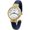 Gold/Blue, variant on Blekon Collections Japanese Quartz 30mm Womens Snake Style Leather Cuff Bangle Watch