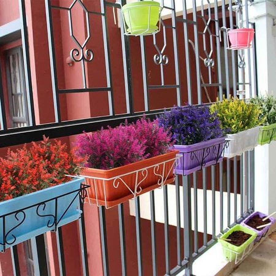 Sinhoon 16 Bundles Artificial Lavender Flowers for Outdoor Decoration, UV Resistant Fake Shrubs Garden Indoor Outdoor Decor (Purple)