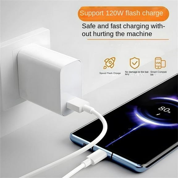 Chargers 120W Charger Compatible With Xiaomi 14 Pro/13 Pro Redmi K70 And Multiple Models For Universal Fast Charging
