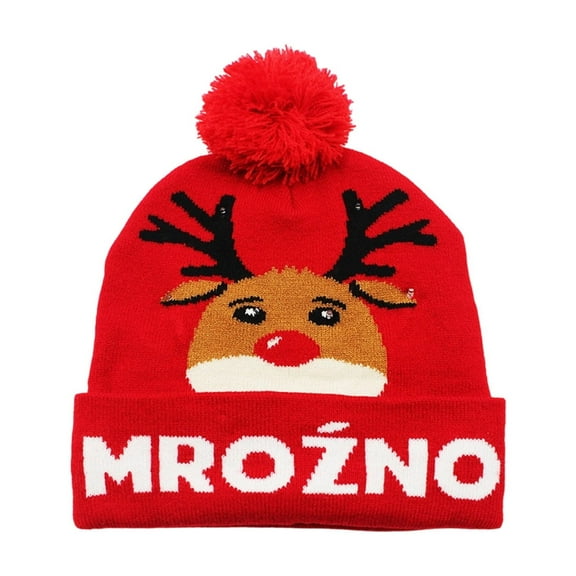 Christmas LED Light-up Knitted Beanie Hat Colorful Flashing Holiday Xmas Christmas Party Supplies