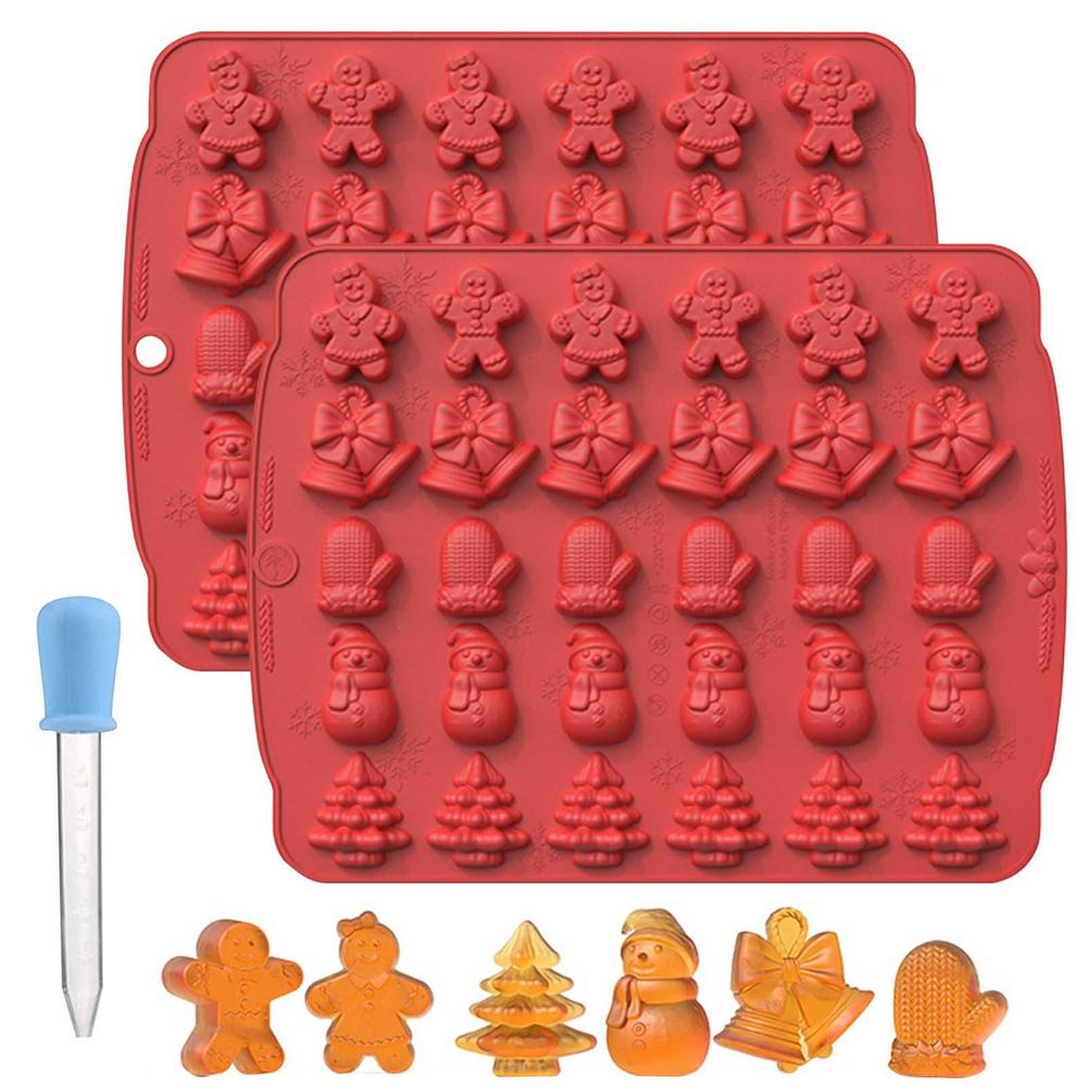 Yesbay Silicone Mold Food-Grade Non-Stick Christmas Element Shapes Easy  Release Reusable Oven-safe Cookie Cutter