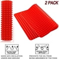 thumbnail image 3 of Silicone Baking Mat Pyramid Sheets Cooking Pan 16"x11" 2 Pack-Red，Best Healthy Fat Reducing Nonstick Cooking Mat for Baking Mat with Grid for Oven Grilling BBQ, Baking and Roasting, 3 of 5