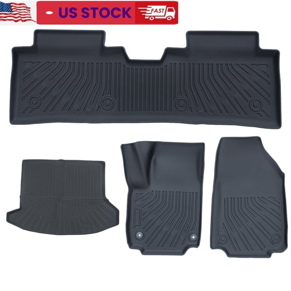 HUONA 4Pcs/Set Car Floor Mats for Chevrolet Equinox 2025-2026 All-Weather Automotive Floor Mats Waterproof Heavy Duty Car Mats Flexible Floor Liners
