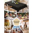 thumbnail image 5 of Black Yellow Geometric Table Cloth, Modern Abstract Art Striped Waterproof Tablecloth for Rectangle Tables, Reusable Washable Fabric Table Cover for Restaurant Kitchen Dining Tables 52"x70", 5 of 6