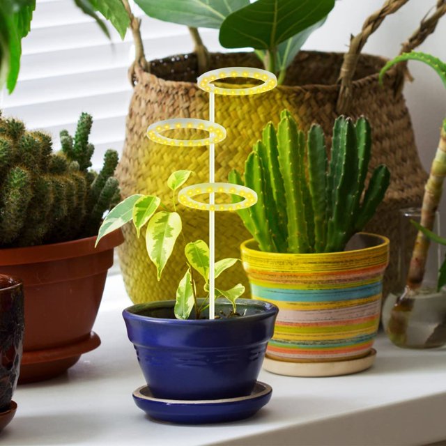 Lámpara hortícola LED alimentada por USB Brillo ajustable con luz de crecimiento de plantas de sincronización para el crecimiento de plantas (3 cabezas)