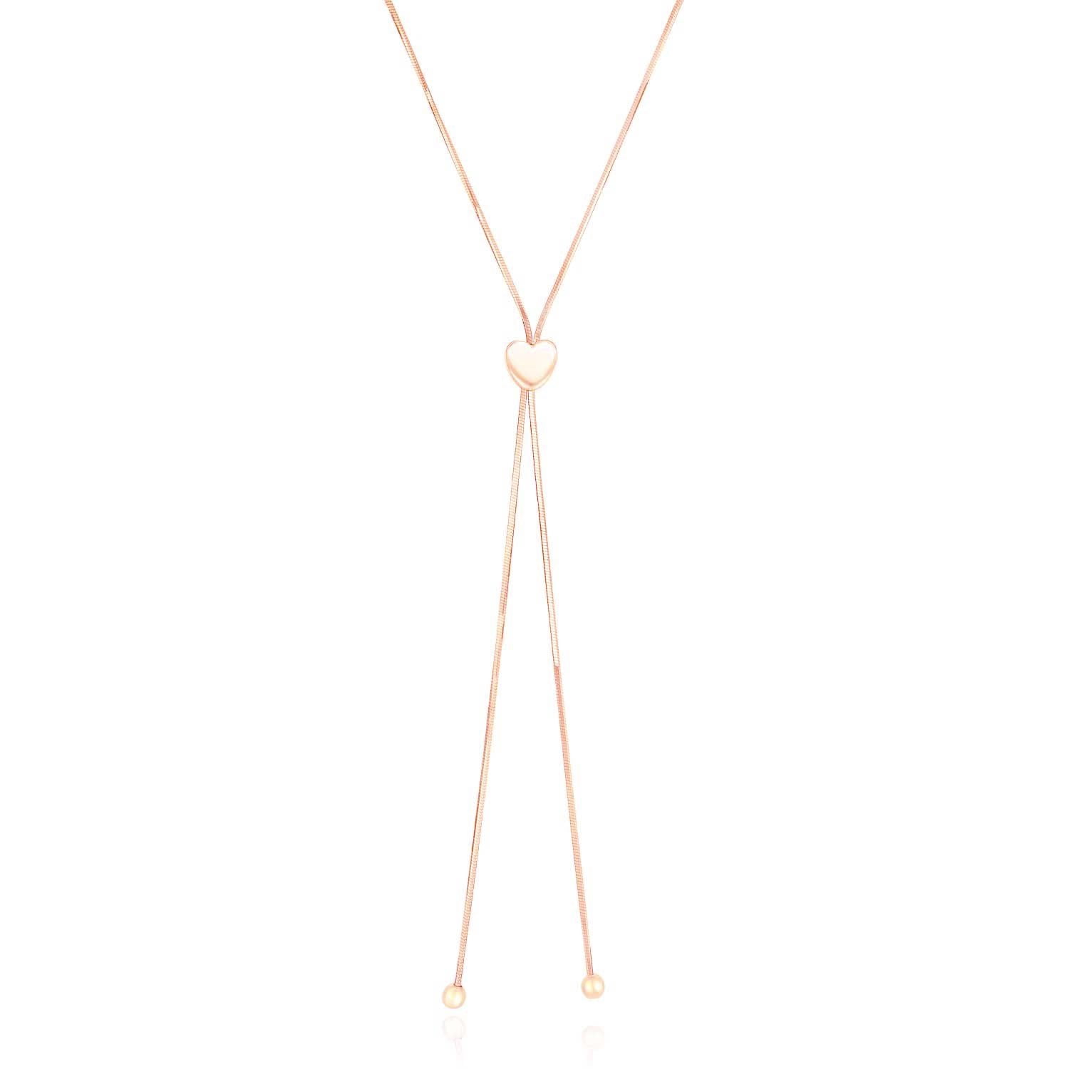 14k Rose Gold Adjustable Heart Style 