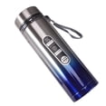 thumbnail image 4 of Botella de agua térmica de acero inoxidable de grado alimenticio, color graduado, elegante taza térmica para viajes al aire libre, color azul, 4 of 12