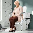 thumbnail image 4 of Gymax Adjustable Toilet Safety Frame & Rail Stand Alone Bathroom Toilet Handrail, 4 of 9