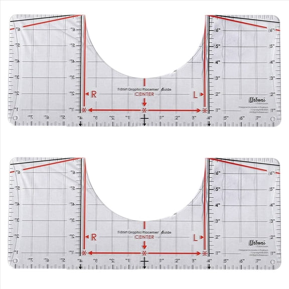 2X T-Shirt Ruler Guide for Vinyl Alignment and Centering Designs, T-Shirt Ruler Alignment Tool Neckline Measuring Tape,2 x T-Shirt Ruler Guide