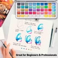 thumbnail image 4 of Set de pintura acuarela Botkc 100 colores con 7 pinceles, 4 of 7