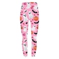 thumbnail image 4 of Women's Halloween Printed Leggings High Waisted Stretchy Yoga Pants Soft Athletic Workout Gym Tights Pink, 4 of 6