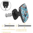 thumbnail image 3 of 4 Pcs Cabinet Handle Drawer Pulls Panda Knobs with Screws Square Furniture Office Cabinet Knob Decoration, 3 of 7
