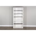 thumbnail image 4 of Sunny Designs European Cottage 75.5" Farmhouse Wood Bookcase in Dark Brown/White, 4 of 7