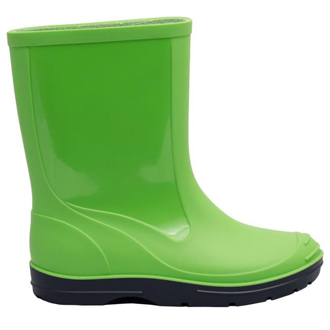 kids green rain boots