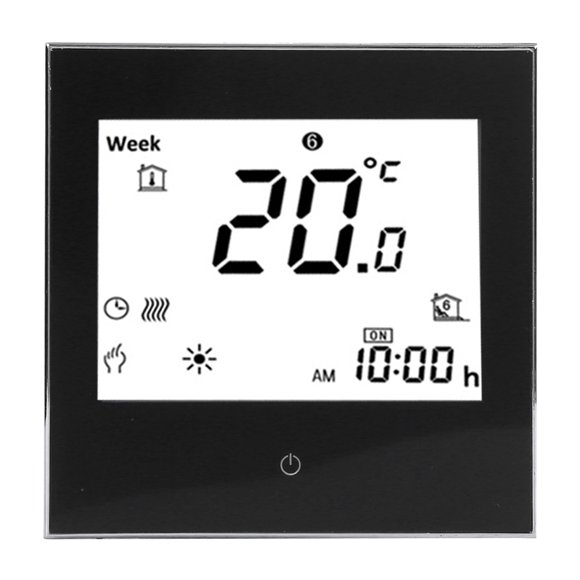 Heating Room Thermostat, AC110-230V Accurate Thermostat, LCD Display For Heating Room Home Black