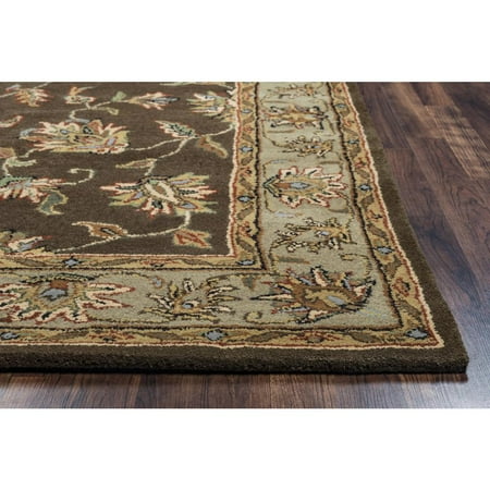 Alora Decor Sareena 5' x 8' Border Brown/Dk Taupe/Sage/Blue/Rust/Tan Area Rug