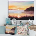 thumbnail image 2 of Designart 'The Reeds On The Lake In Evening Glow' Nautical & Coastal Framed Canvas Wall Art Print, 2 of 5