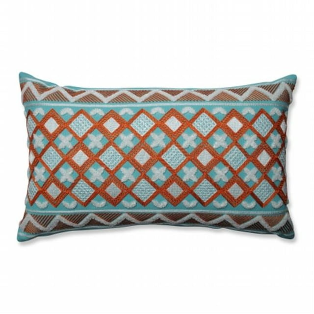 Amber Citrus Belize Rectangular Throw Pillow, Orange
