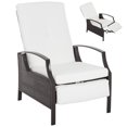 thumbnail image 1 of Outsunny Rattan Outdoor Recliner Chair, Patio Lounge Chair, White, 1 of 10