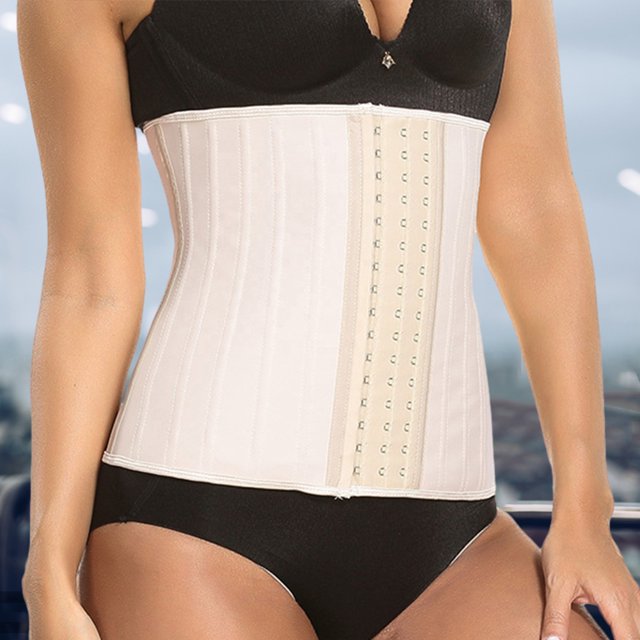 Corsé Entrenador De Cintura 25 Steel Bones Cinturón adelgazante Matt Surface Tummy Wrap para Hombres Mujeres (Sink L)
