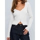 thumbnail image 5 of Cárdigan de Larga para Mujer, Suéter Corto de Punto Abierto, Chaqueta con Cuello en V y Botones para Otoño Cremoso M, 5 of 10