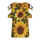 thumbnail image 5 of Moda mujer elegante sexy media manga Ｖ-cuello cremallera impresión ahueca hacia fuera camiseta blusa Tops Pompotops hfajkhk128908, 5 of 5