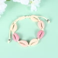 thumbnail image 4 of Pulsera tejida de mar hawaiano para niñas, cadena de mano a la moda, decoración, pulsera de concha colorida, joyería (estilo E), 2 uds., 4 of 5