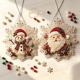 thumbnail image 4 of Christmas Pearl Diamond Painting Suncatcher Kit, DIY Craft, Acrylic Round Board with Lace Edge, 3D Mixed-Sized Pearl Beads Craft, Festive Window Wall Decor, 4 of 8
