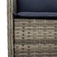 thumbnail image 3 of vidaXL 9 Piece Garden Dining Set with Cushions Grey Poly Rattan, 3 of 5