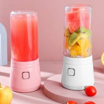 OEFNTAC Portable Blender 8.1in 0.99lb USB Rechargeable 6-Blade 350ml for Shakes Travel Gym 15krpm 3h Charge White Pink