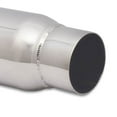 thumbnail image 3 of Vibrant Performance Exhaust Resonator 1794 Stainless Steel; 4 Inch Outside Diameter x 12 Inch Overall Length; Single 3 Inch Diameter Center Inlet; Single 3 Inch Diameter Center Inlet, 3 of 4