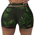 thumbnail image 2 of Cauagu Framed Greenery Wall Art for Womens Workout Impact Shorts,Booty Biker Shorts High Waisted Elastic Athletic Shorts for Yoga Gym Running Sports-Small, 2 of 8