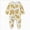 O136-Yellow, variant on 3-6 Months Newborn Baby Boys Girls Jumpsuit Footed Long Sleeve Button Bodysuit Outfits Warm Snowsuit Jumpsuit Unisex Fall Winter