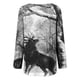 thumbnail image 5 of Puntoco, camisetas de cuello redondo para mujer, camisetas con estampado de Halloween, camisetas de manga corta, blusas, tops Puntoco Puntoco-5622, 5 of 5