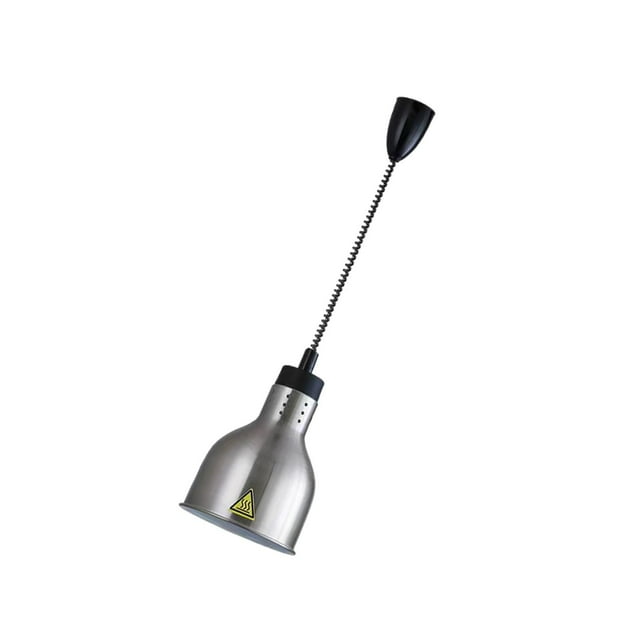 Tnarru Lampe Chauffante pour Aliments, Ampoule Chauffe-Aliments Non Incluse E27, Lampe Chauffante Suspendue Rétractable, Lampe Chauffe-Aliments pour Poulet Frit et Frites, Argent B