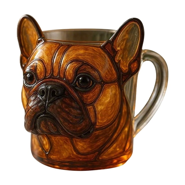 Face Design Clear Glass Cup Decorative Drinking Glassware for Home Kitchen Living Room