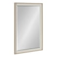 thumbnail image 1 of Kate and Laurel Kobert Transitional Rectangle Wall Mirror, 20 x 30, Tan, Framed Rectangular Bathroom Vanity Mirror with Fine Linen Texture and Beveled Edge, 1 of 8
