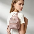 thumbnail image 4 of Korean Fashion Mini Backpack, Lightweight PU Leather Bookbag for School, Trendy Small Daypack for Students, 4 of 7