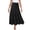 Black, variant on Womens Maxi Skirts Boho Summer Casuel Flowy Flared Elastic High Waist Pleated A-Line Solid Color Swing Long Skirts