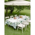 thumbnail image 3 of Outdoor Tablecloth with Umbrella Hole and Zipper, Sage Green Eucalyptus Rectangle Table Cloth 52x70 Inch Waterproof Tablecloth, Spring Summer Pastoral Leaves Picnic Table Cover for Patio Camping, 3 of 7